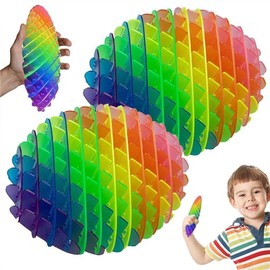 Worm Fidget Toy, 2 Pieces Worm Large Fidget Toy, Worm Toy, Squeeze Worm Toy, Worm Toy, Fidget Worm, Worm Fidget Toy, for Children and Adults, Relieves Stress (Rainbow)