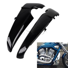 Unbranded Black Plastic Radiator Side Covers Shrouds For Harley V Rod VRSCX VRSCAW 2001-up