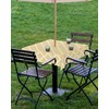 QueenKer Yellow Outdoor Tablecloth with Umbrella Hole and Zipper 54