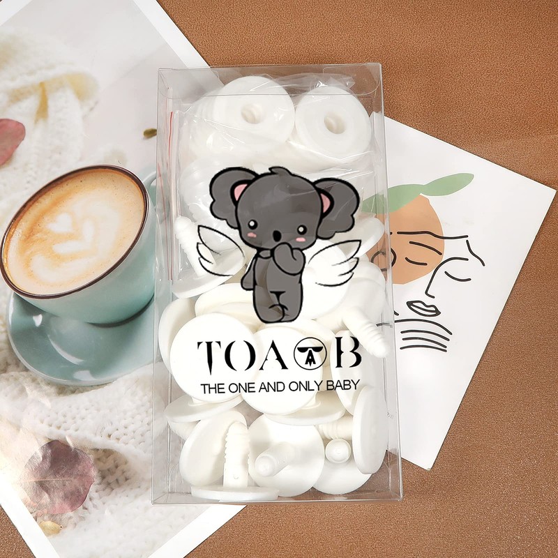 TOAOB 20 Set 40mm Doll Joints White Plastic Animal Joints