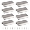 MOROBOR Finger Edge Pull, 8pcs Concealed Handle Modern Style Drawer