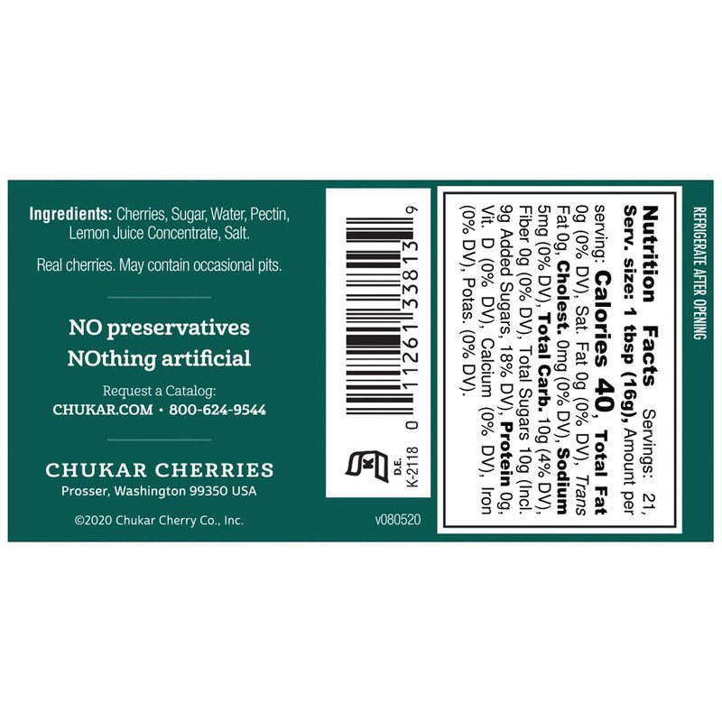 Chukar Cherries Sour Cherry Preserves (Pack of 4)