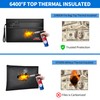 JUNDUN 6400℉ Fireproof Money Bag for Cash with Lock(11" x