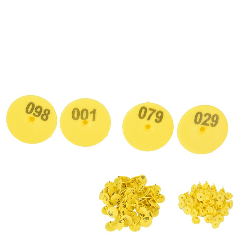 100pcs Livestock Ear Tag Anti Dropping Pig Round Ear Tag