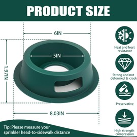 Outside Lawn Sprinkler Head Protector - 5 Pcs Sprinkler Guards for Protects Outside Sprinklers Head and Reduce Harm from Cars and Mowers