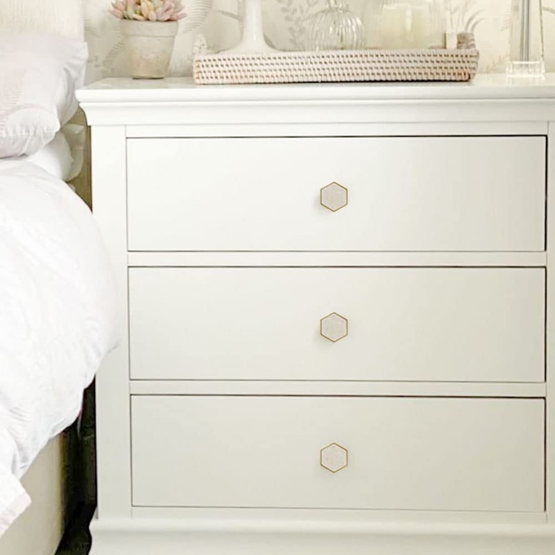 GDICONIC 27mm Gold Brass Cabinet Door Drawer Knobs Home Kitchen