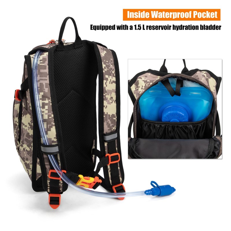 Winsnoty Kids Hydration Backpack, Water Hiking Backpack for Boys or