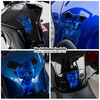 BIKE-label 3D Tank Pad Motorcycle Sticker Tank Protector Blue Compatible