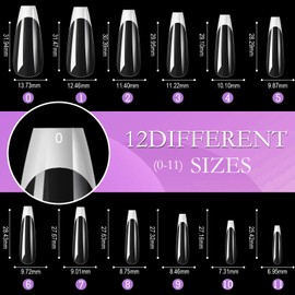 Square Medium Tips Press on Nail 120 PCS French Full Cover False Nail Soft Gel Acrylic Fake Nail Press on White & Clear Fake Nails Extensions for Nail Salon, DIY