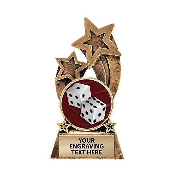 Crown Awards Dice Trophy, 6" Glory Resin Dice Trophies with