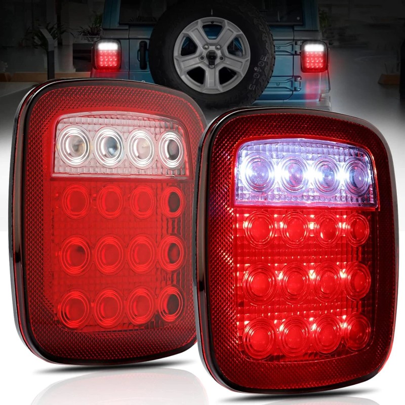 Unbranded 4x 7" Inch LED Headlights + Tail Lights Combo