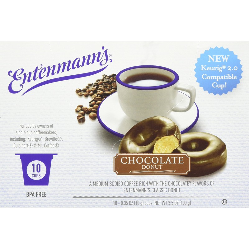 Entenmann's Chocolate Donut Capsule/Cup 10 Pack