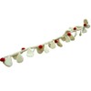 DeKulture 96" White Wool Felt Mistletoe Garland - Christmas Decorations,