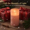 ANGELLOONG Orange Flameless Candles with Remote, Real Wax Battery Operated