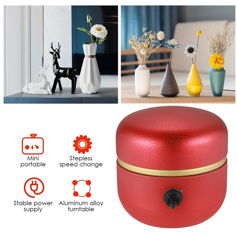 Mini Electric Pottery Wheel Machine Small Portable Red Pottery Forming