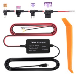 WODHMIEY Kit de Cableado para Cámara de Salpicadero, Alta Seguridad, Vigilancia 24h, Compatible con Cámara de Espejo, GPS (Micro)