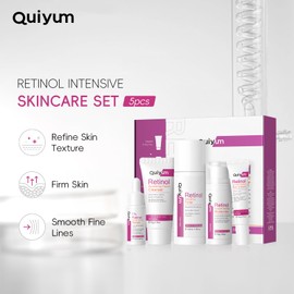 QUIYUM Skin Care Set, Skincare Gift Set, Skin Care Sets for Women with Retinol Cleanser, Toner, Serum, Eye Cream, Face Cream Mother's Day Christmas Birthday Daughter Wife