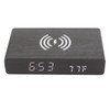 Black Wood Clock Digital Decoration White Light Wooden LED Clock