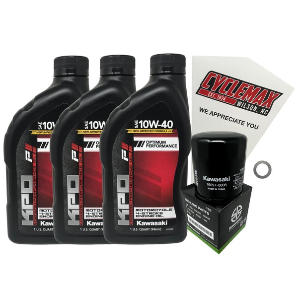 Cyclemax Oil Change Kit compatible with 2013-2017 Kawasaki Ninja 300