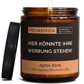 Lustige Duftkerze mit asozialem Spruch | Handgemacht aus Sojawachs | In Geschenkbox | Gast Geschenk Freundschaft Kumpel Papa Partner Schwester BFF Deko schlechte Laune |Apfel-Zimt