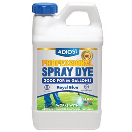 Adios! Professional Blue Spray Dye Marker, Makes 128 Gallons of Indicator for Grass and Lawn Care, Safe for Mixing - Half Gallon (64oz)