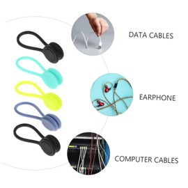 KONTONTY 10pcs Magnetic Cable Winders for Headphone Cords Cable Organizers for Home Office and Outdoor Use