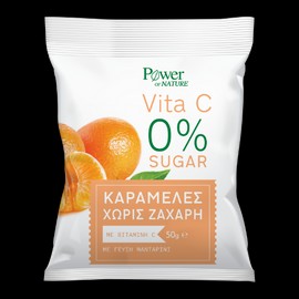Power Health Vita C 0% Sugar-free Candies with Vitamin C and Mandarin Flavour 50g