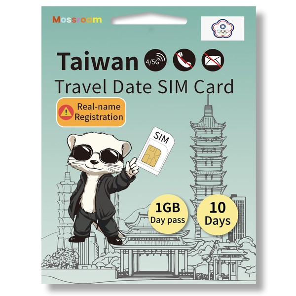 Taiwan 4G/5G LTE Prepaid SIM Card - 2GB High-Speed Data,