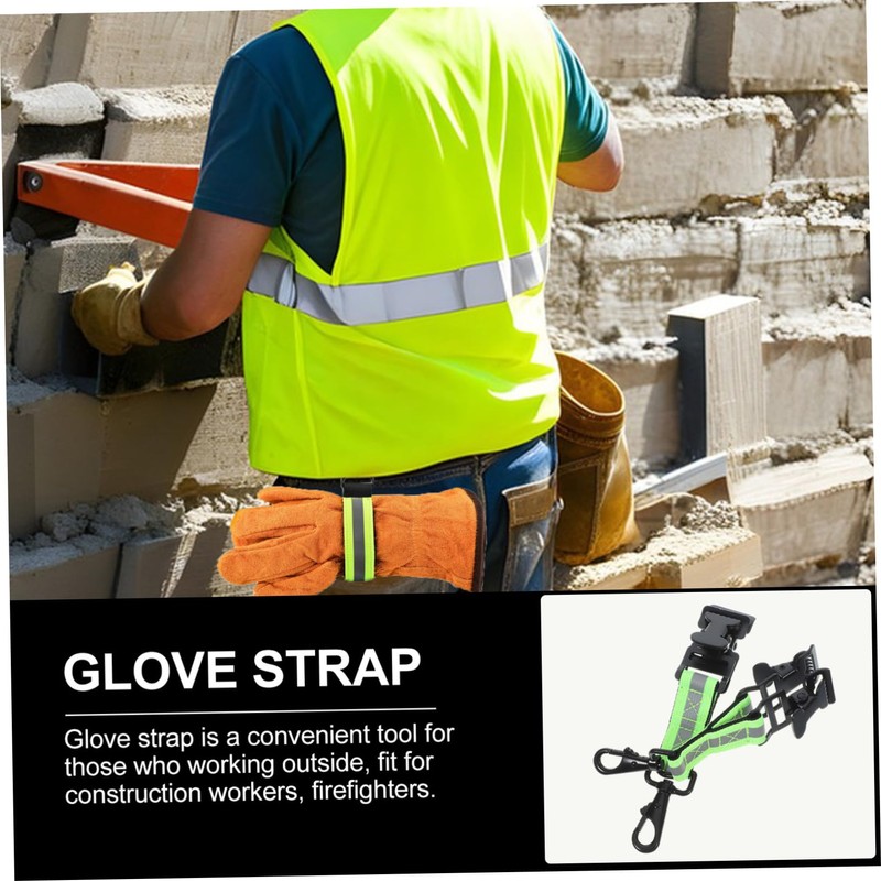 Hohopeti 2pcs Firefighter Glove Holder Straps Double Clasp Design Construction