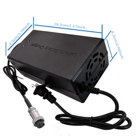 67.2V 5A Charger 60V Li-ion Battery Smart Charger for 16S 60V 15Ah 20Ah 25Ah 30Ah 40Ah 50Ah 60Ah Li-ion Battery with GX16-3prong 1+ 3- Plug/GX16 1+2- -3 Prong Plug