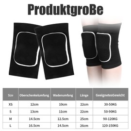 DONQTWAY 1 Paar Knieschoner Tanzen, Knieschoner Volleyball, Elastische Kniepolster für Tanzsport, Verdickung Schwamm Anti Rutsch Knieschützer, Knee Pads für Tanzen, Reinigung, Sport, Yoga