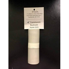 Fabrics and Drapes 4 Inch Wide, Clear/Translucent Drapery Buckram/Crinoline - 20 Yard Piece - Style #3500-4