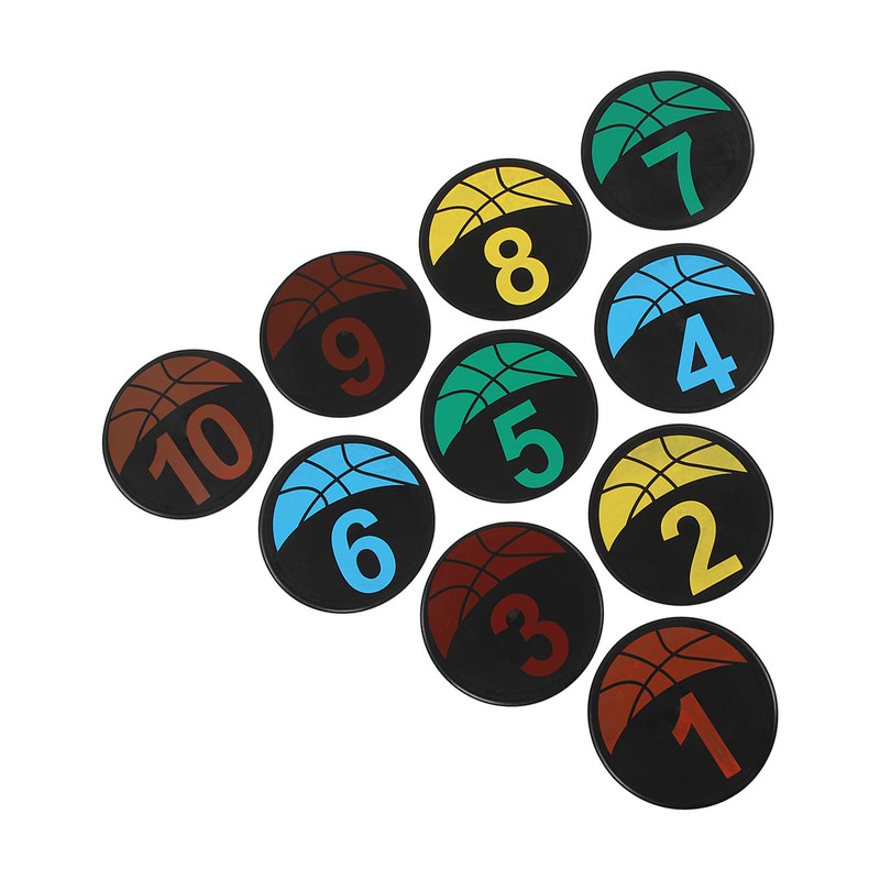 Flat Cones Spot Markers Numbered Floor Spot Markers Set Soccer