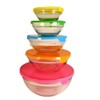 Kitchen Works Glass Storage Nesting Bowl Set with Lids