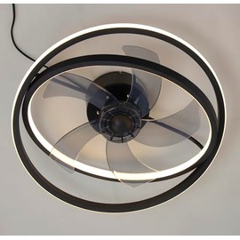 Baycnic Ceiling Fan,Flush Mount Ceiling Fan with Lights,Low profile Ceiling Fan,Modern Ceiling Fan with Led Light,for Bedroom/living Room/kitchen,19.29in