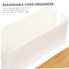 DOITOOL Cable Management Box Elegant Bamboo Cord Organizer Capacity for