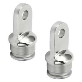 HWIMARINE Bimini Top Cap Eye End - 1" OD Round Inside Fitting, Marine Grade Canopy Hardware for Boats, Yachts, Kayak, 2 Pcs (1 inch)