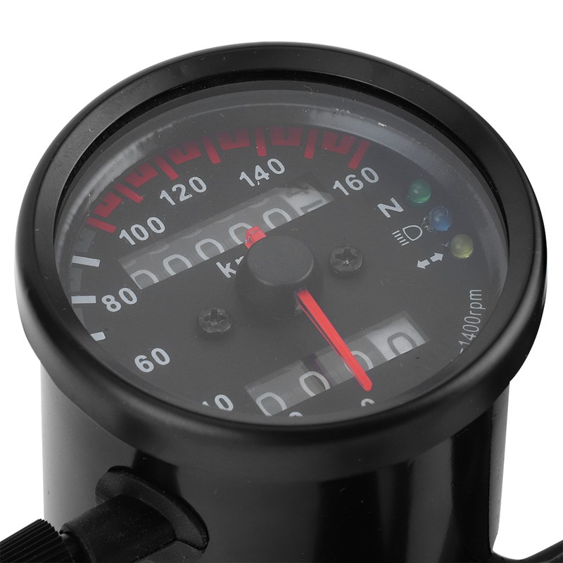 Universal Motorcycle LED Odometer Meter Tachometer Gauge Speedometer Instrument 12V