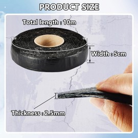 Asphalt Crack Repair Tape Driveway Sealer Filler Joint Repair Tape Patch Crack Filler Parking Lot Self Adhesive Bitumen Tape for Road Parking Lot Roof, No Heating Need 2 Inch x 32.8 ft 2.5 mm Thick