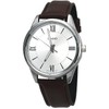 Casio MTP-V005L-7B5 Men's Standard Analog Brown Leather Band Roman Silver