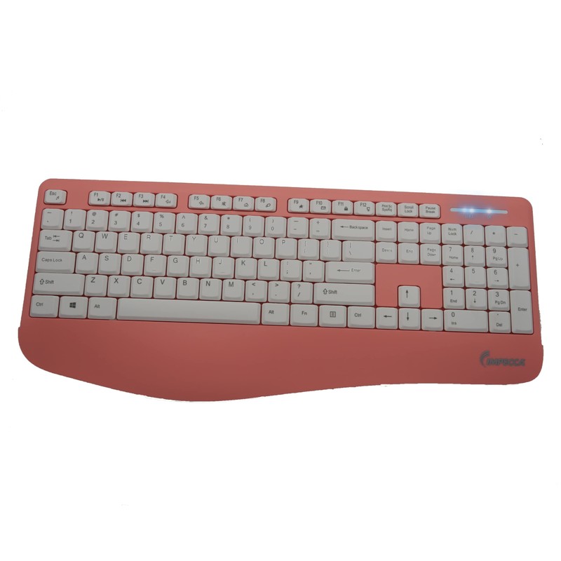 Impecca Pink Wireless Keyboard and Mouse Combo for Computer with