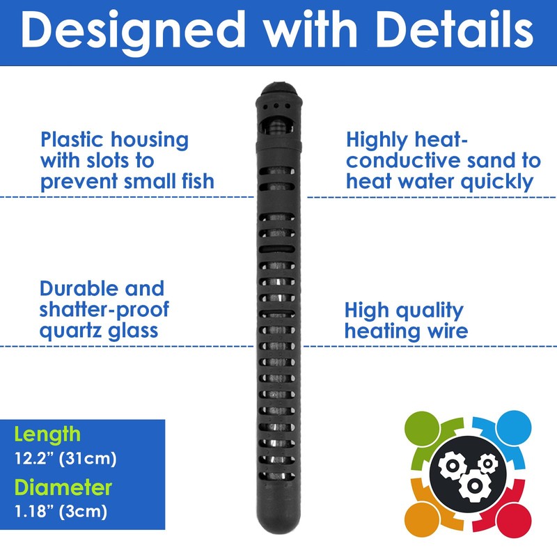 AquaMiracle Aquarium Heater Fish Tank Heater 300W with Dry-Run/Overheating Protection