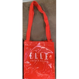 ELLE JEWELRY & WATCHES LOGO TOTE BAG 12” x 9.5” x 6” RED CARRY ALL