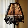 Gothic Black Lace BAT SPIDER LAMP SHADE COVER Topper Valance