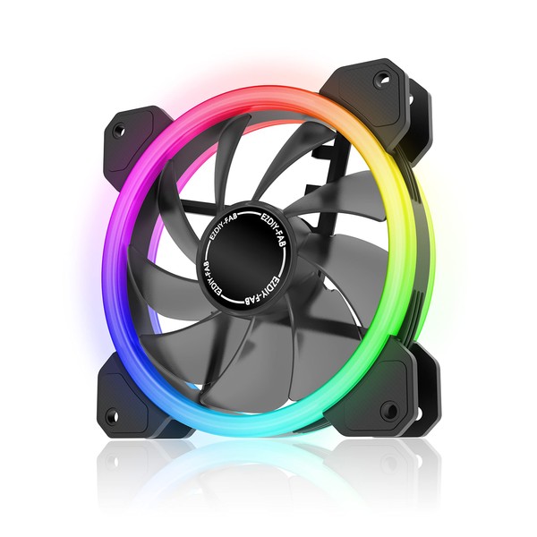 EZDIY-FAB New Dual Ring RGB Fan 120 mm 1 Pack
