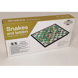 Snakes and Ladders Snakes and Ladders Puzzle Board Game Snake and Ladder Mini Game Portable Travel Game Magnet Family Game for 2-4 People