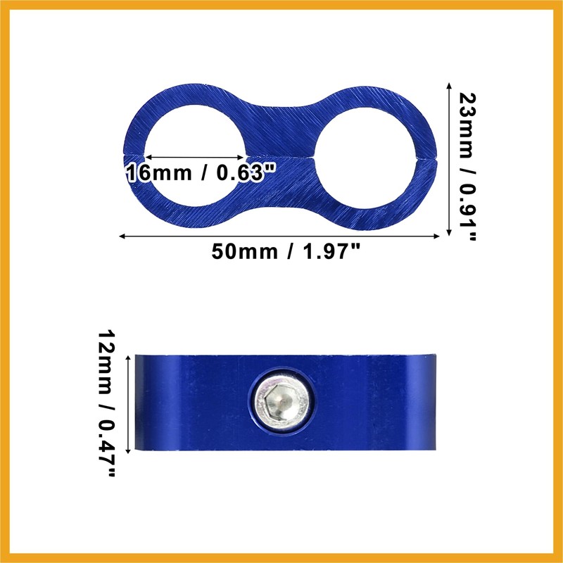 Partuto AN8 Car Auto Hose Separator Clamp Fuel Line Connector