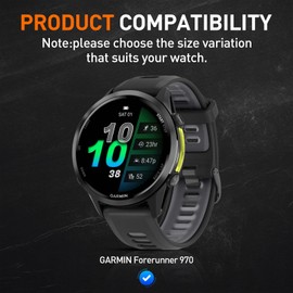 Suoman 2+2 Pack for Garmin Forerunner 970 Smartwatch Screen Protector, Charger Port+ [Anti Scratch] Full Coverage High Definition Soft Protective Film