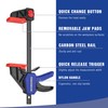 WORKPRO 150mm Ratchet Bar Clamp Set, 285mm Spreader, Quick Release