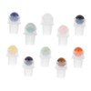 KOMBIUDA 10pcs Essential Oil Roller Bottles with Natural Jade Stone
